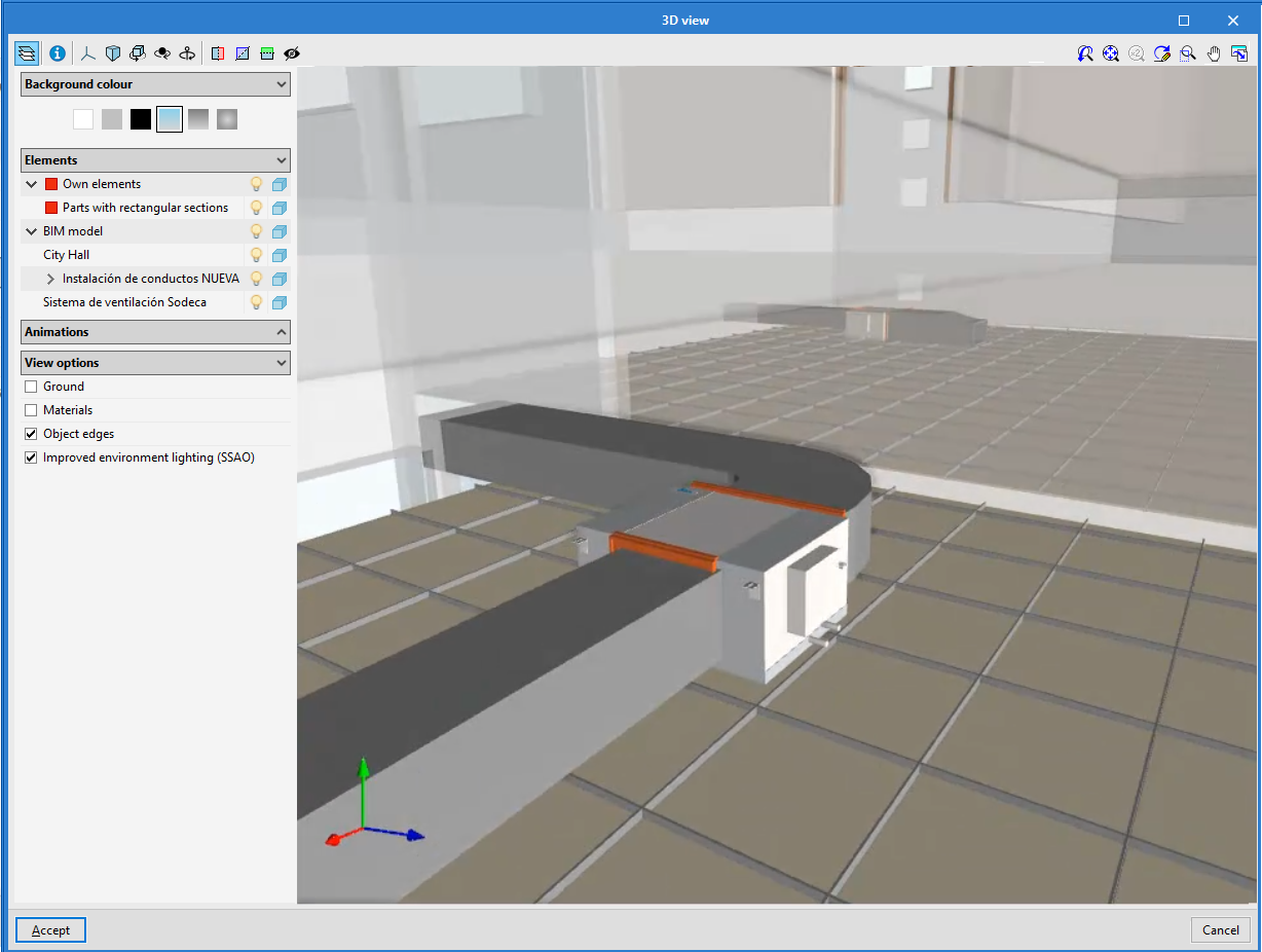 Open BIM MOVAIR. Introduction of openings and lids